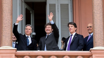 Antony Blinken y Javier Milei