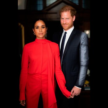 Los duques de Sussex posan