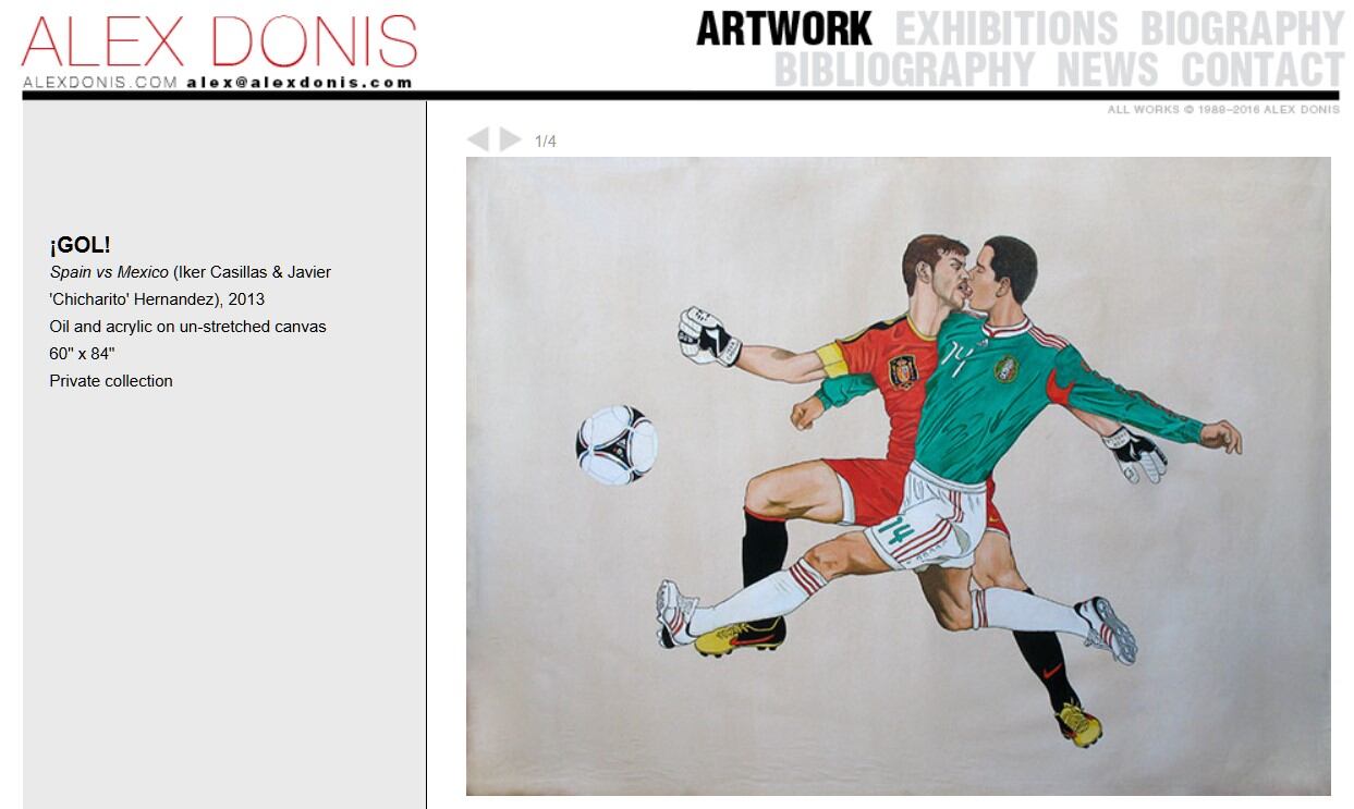 Para el artista es una de las formas de representar el famoso 'jogo bonito' del fútbol internacional. (Captura de pantalla Alex Donis)