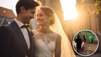 La pareja celebró su boda