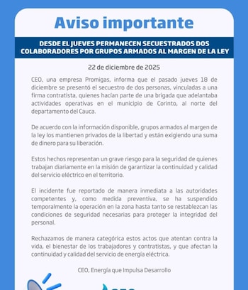 Desde el pasado 22 de