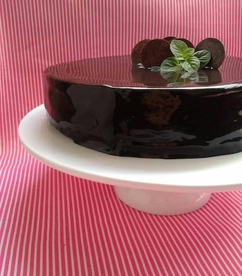Torta de chocolate con menta,