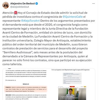 Al parecer Toro habría celebrado