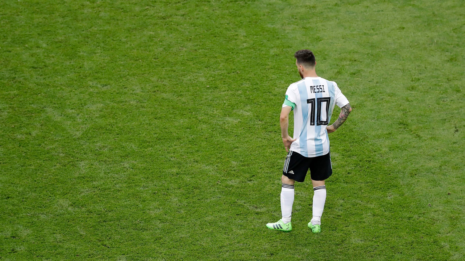 Leo Messi, capitán de Argentina, se retira oficialmente de la selección albiceleste. (AP Photo/Sergei Grits)