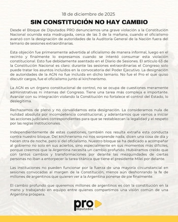 El PRO denunció que la