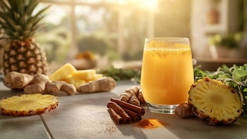 Tepache casero rico en probióticos,