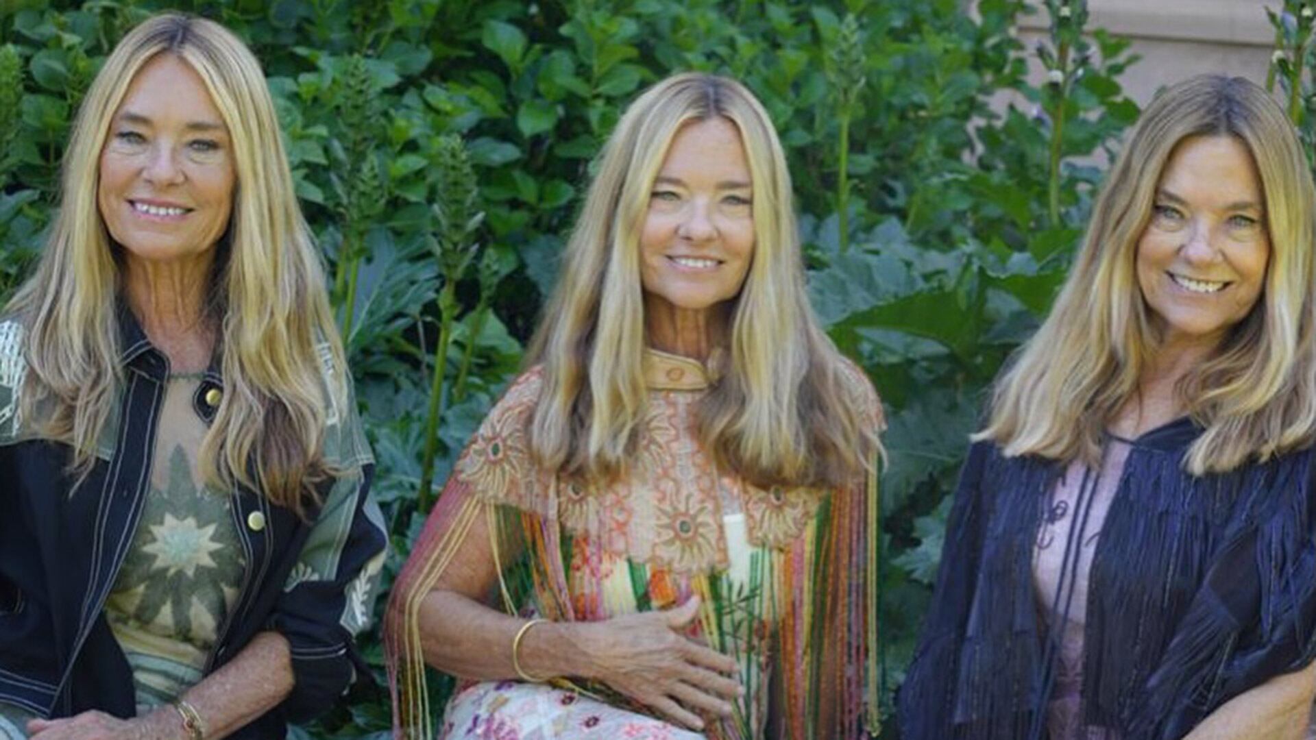 De izquierda a derecha: Maria Emilia, María Eugenia y María Laura Fernández Rousse, Las Trillizas de Oro