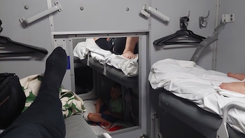 Vista apretada desde la litera