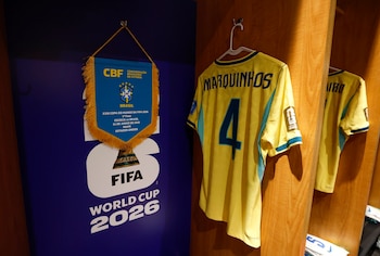 El vestuario de Brasil, listo para recibir a los jugadores antes del partido frente a Escocia (@CBF_Futebol)