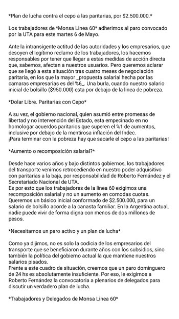 Paro de colectivos hoy, 6 de mayo: las líneas que no funcionan, cuáles prestan servicio y duración