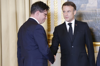 El presidente francés, Emmanuel Macron,