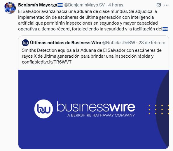El Salvador alcanza estándares de clase mundial con escáneres de inteligencia artificial para inspecciones en segundos. (Cortesía: Benjamín Mayorga)