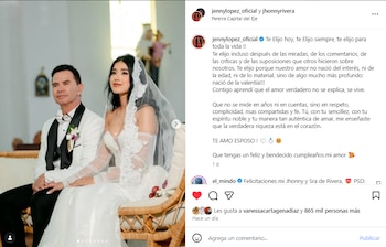 La pareja se casó en