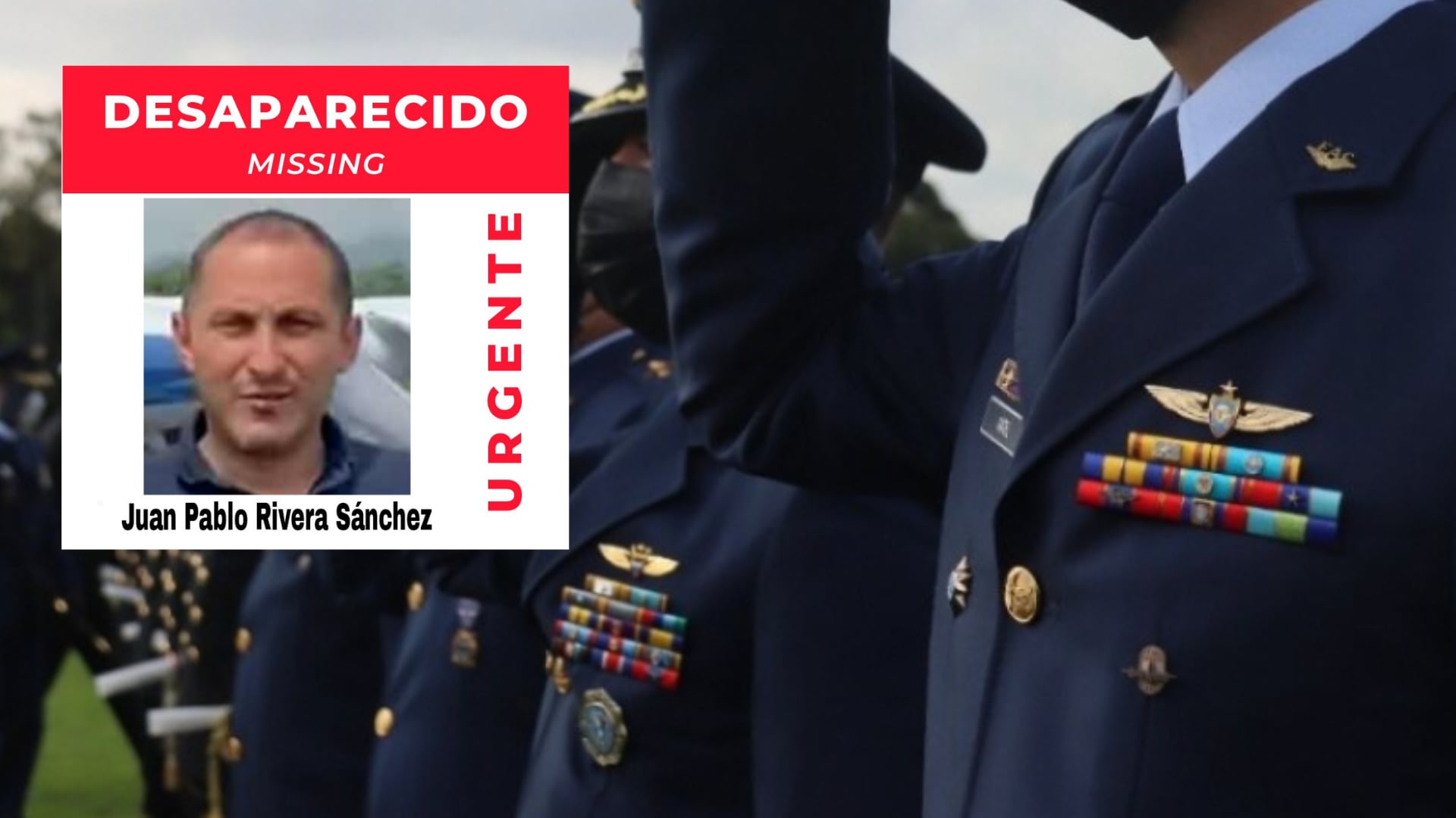 El colombiano fue visto por última vez en Algeciras, tras llegar desde Honduras, país donde residía - crédtio Fuerza Aeroespacial Colombiana y SOS Desaparecidos
