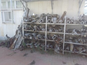 Algunos de los cohetes lanzados