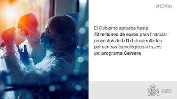 El Gobierno aprueba hasta 70 millones para financiar proyectos de centros tecnológicos a través del programa Cervera