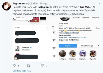 La usuaria cuenta que la