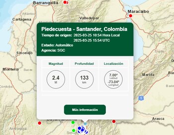Sismo en Colombia