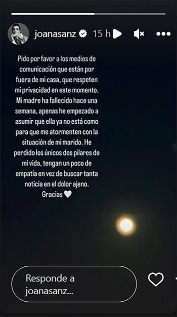 El pedido de Joana Sanz