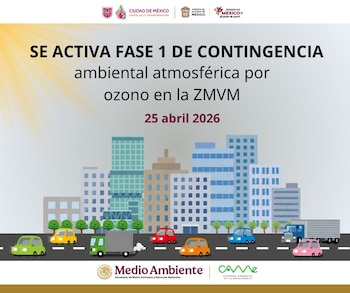 La CAme activa Fase 1 de contingencia ambiental atmosférica por ozono.