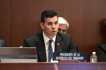 El presidente de Paraguay, Santiago Peña, en una imagen de archivo. EFE/Lenin Nolly