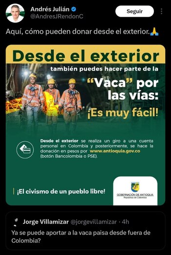 De esta manera colombianos migrantes