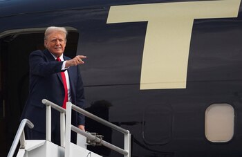 El candidato presidencial republicano y