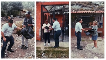 Regidor de Torreón entrega hules “de uso rudo” a habitantes para resguardar sus viviendas de las fuertes lluvias