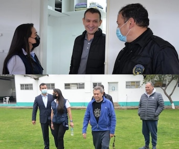 Emilio Tapia (arriba) y Carlos