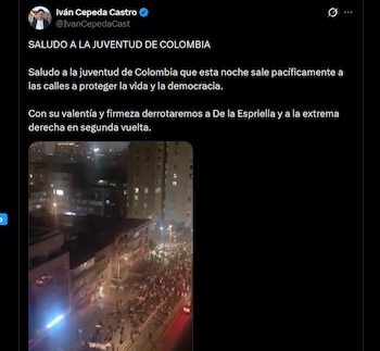 Iván Cepeda - crédito @IvanCepedaCast/X
