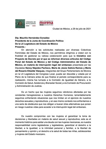 Parte del texto que publicó