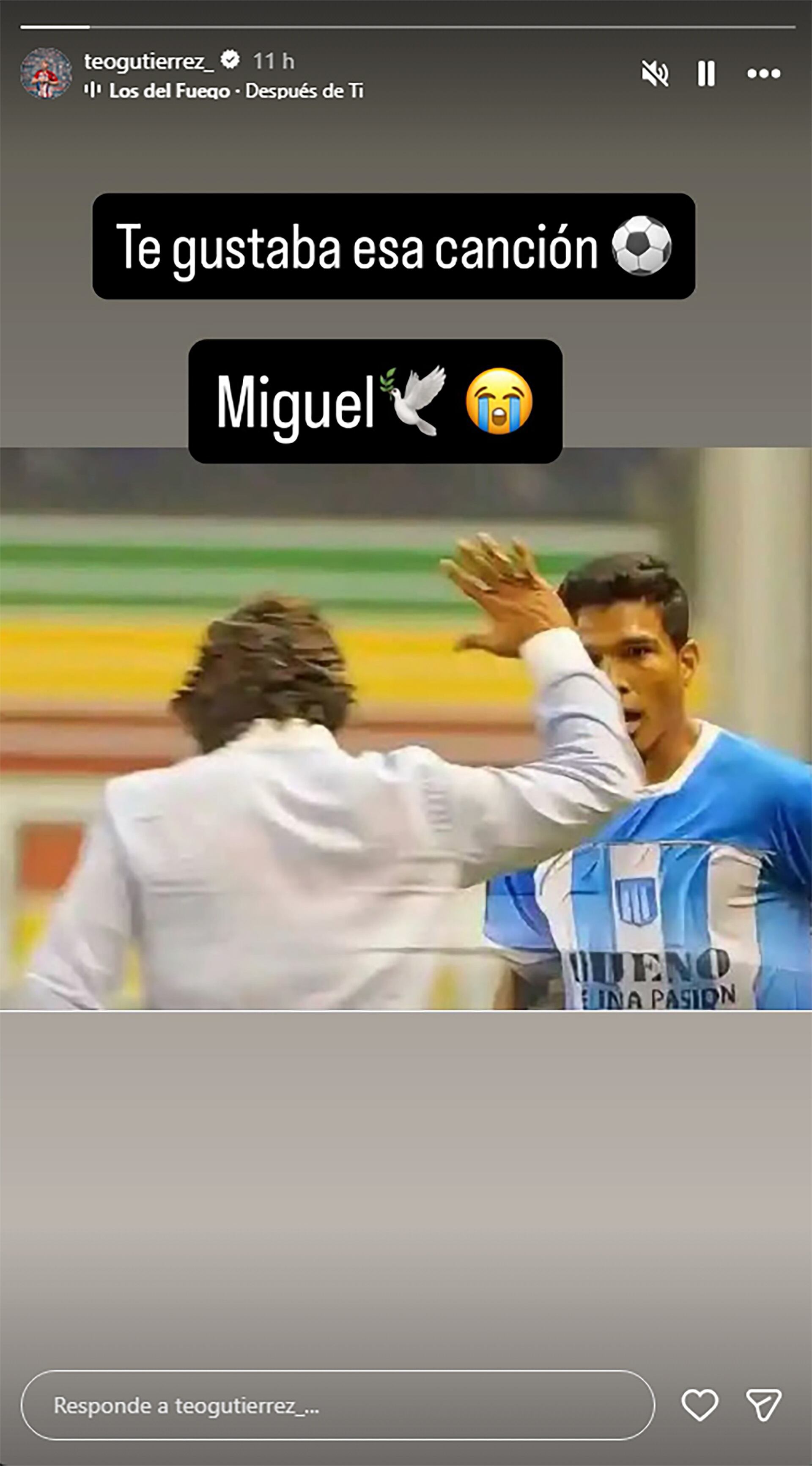 Teo Gutiérrez despidió a Miguel Russo, su técnico en Racing