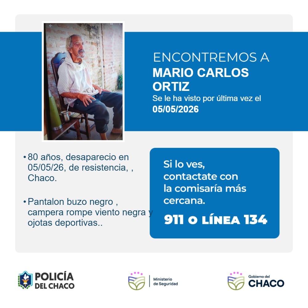 El hombre fue visto por última vez el pasado 4 de mayo