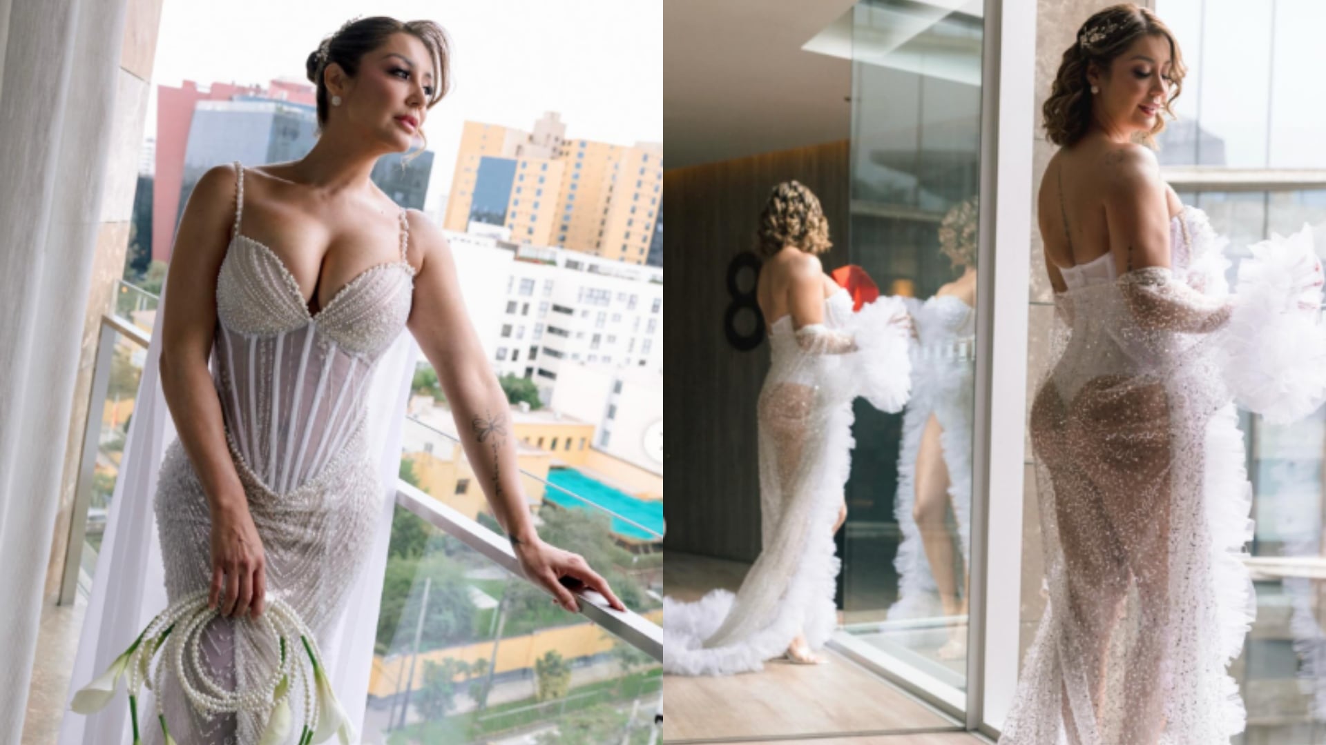 Christian Domínguez y Karla Tarazona tuvieron sesión de fotos previo a su matrimonio. Fuenta: joselaraweddings