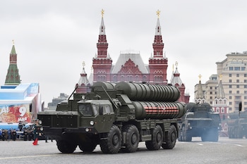 El desfile militar ruso por el Día de la Victoria en 2018 (AFP)