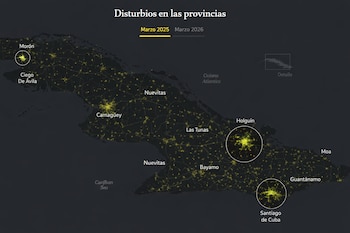 Este mapa noturno de satélite de