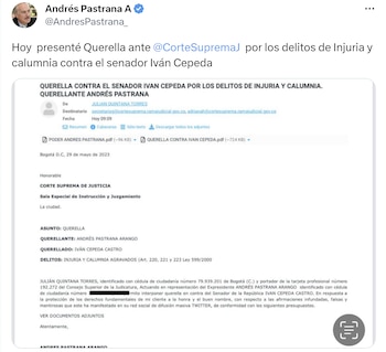 Andrés Pastrana anunció la denuncia