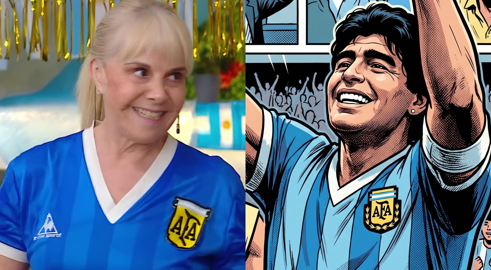 El conmovedor homenaje de Claudia Villafañe a Diego Maradona en la previa del partido Argentina-Inglaterra: “Es la original”