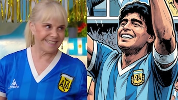 El homenaje de Claudia Villafañe a Diego Maradona en la previa del partido Argentina-Inglaterra: “Es la original”