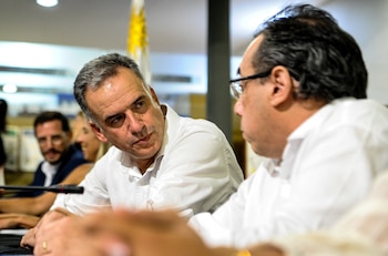El presidente de Uruguay, Yamandú Orsi, junto al ministro de Turismo, Pablo Menoni (Presidencia)