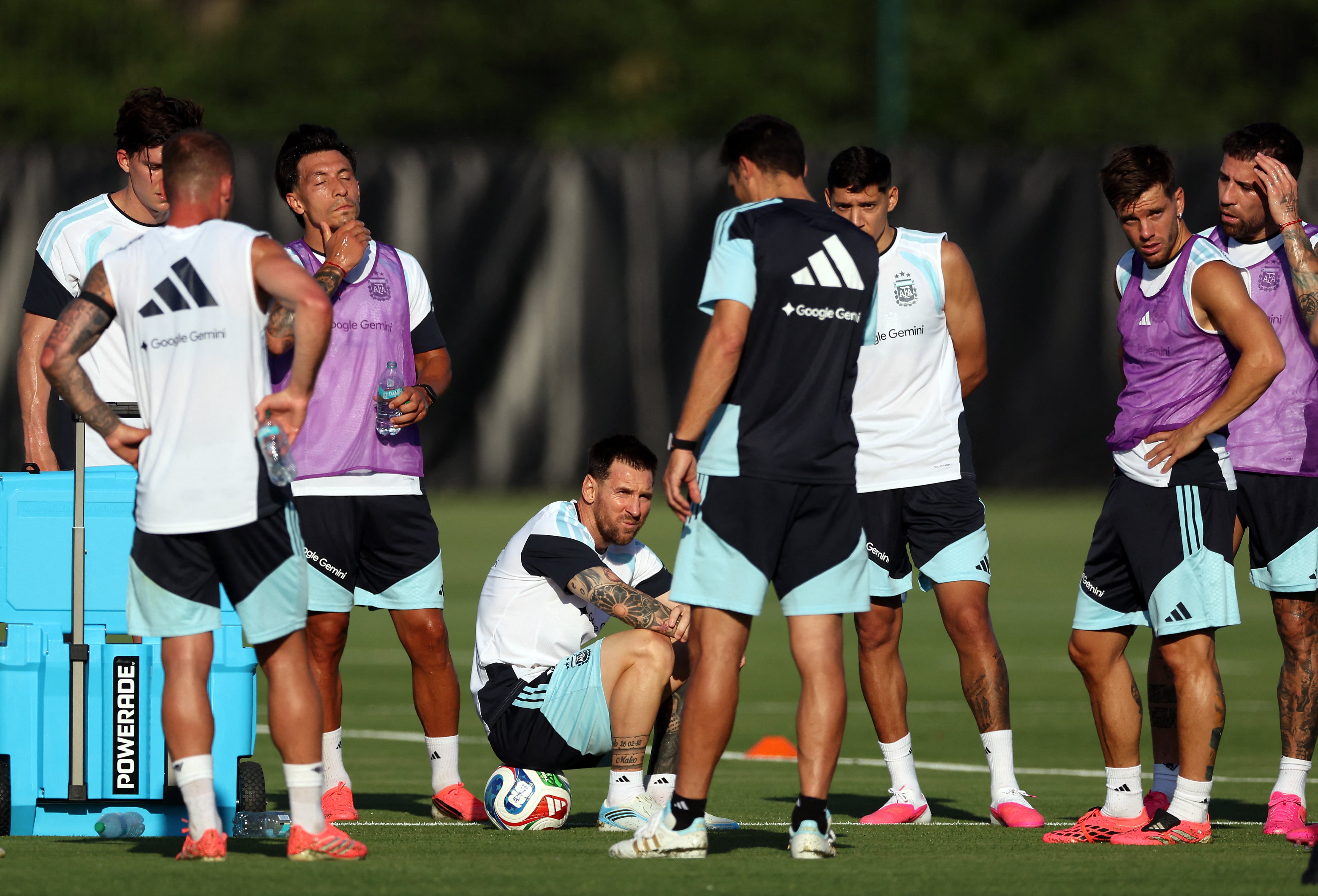 El cuerpo técnico de Argentina pretende que todos los jugadores sumen minutos en los amistosos (Jamie Squire/Getty Images/AFP)