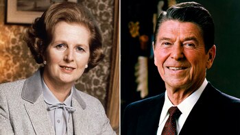 Margaret Thatcher y Ronald Reagan