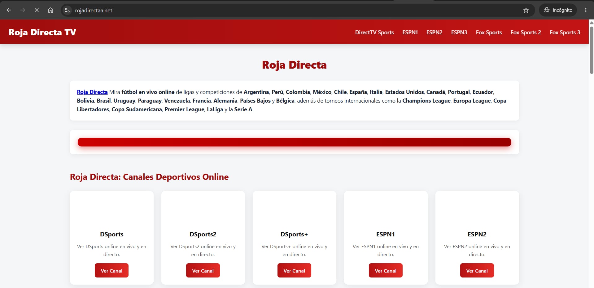 Rojadirecta cambia su URL con constancia para permanecer activo. (Roja directa)