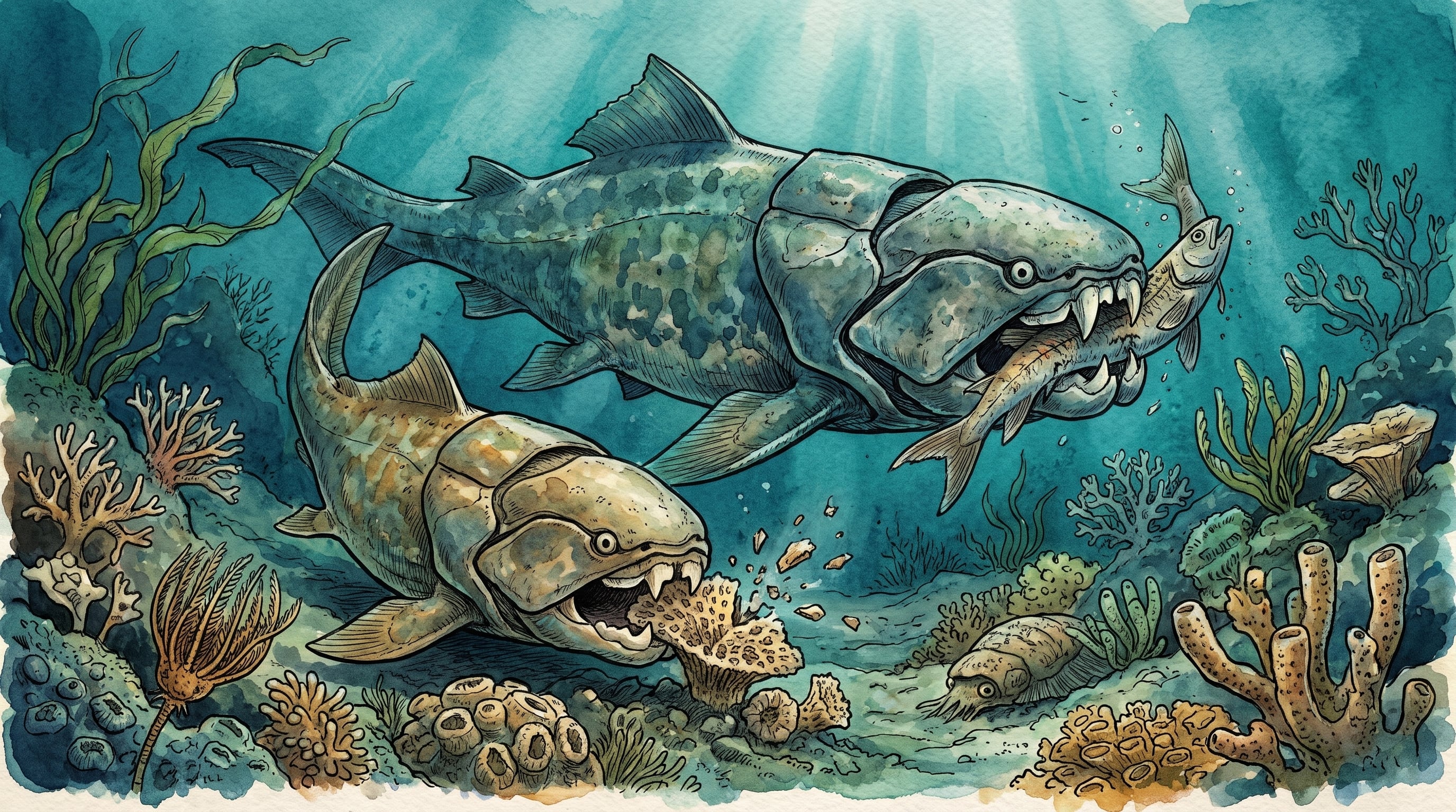 Los fósiles de la Formación Gogo en Australia Occidental aportan datos sobre las relaciones ecológicas del Devónico y sobre la línea evolutiva que conecta a los peces con los humanos (Imagen Ilustrativa Infobae)