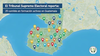 El Tribunal Supremo Electoral reporta 20 comités en formación activos en Guatemala
