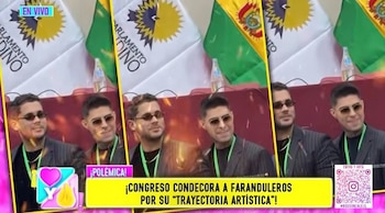 Christian Domínguez foi reconhecido no Congresso por seu trabalho e contribuição ao desenvolvimento do Peru. Navio: Amor e Fogo.