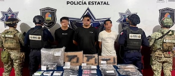 Los detenidos fueron identificados como Yamir Jesús “N”, Luis David “N” y Carlos Alejandro “N”. (Crédito: facebook | Secretaría de Seguridad Ciudadana de Q. Roo)