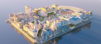 Una vista panorámica de Plaza