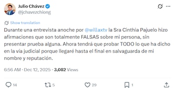 Julio Chávez responde a las