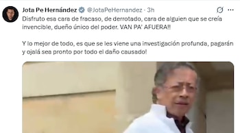 Jota Pe Hernández comentó que la expresión de Gustavo Petro era de "derrota" - crédito @JotaPeHernandez/X